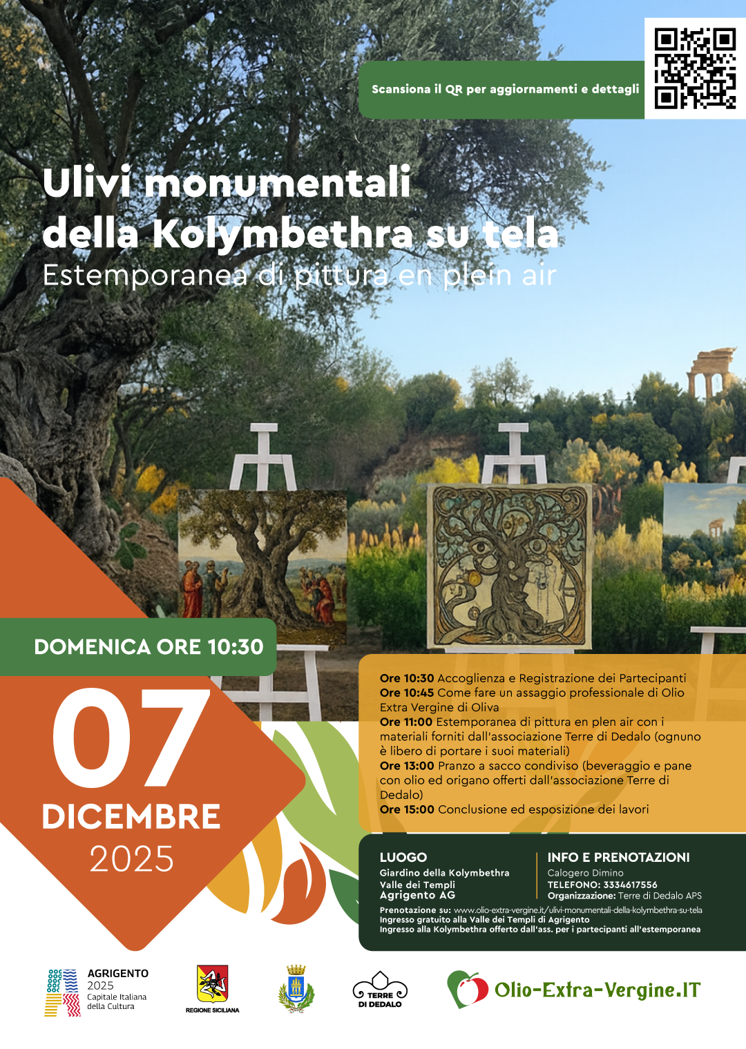 Ulivi monumentali della Kolymbethra su tela